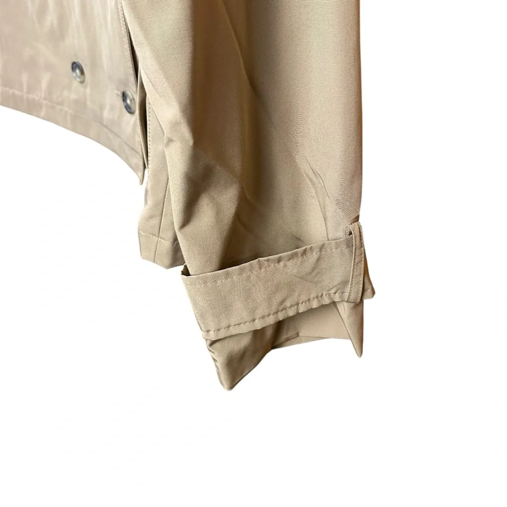 NWT Abercrombie and Fitch Relaxed Short Trench Coat In Caramel Size S - Picture 4 of 9